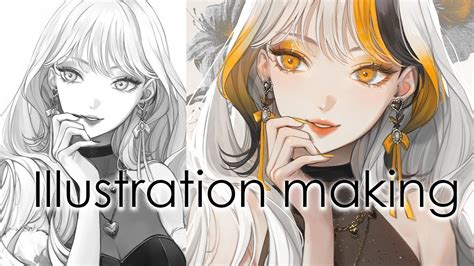 グリザイユ画法 Illustration Making イラストメイキング Youtube