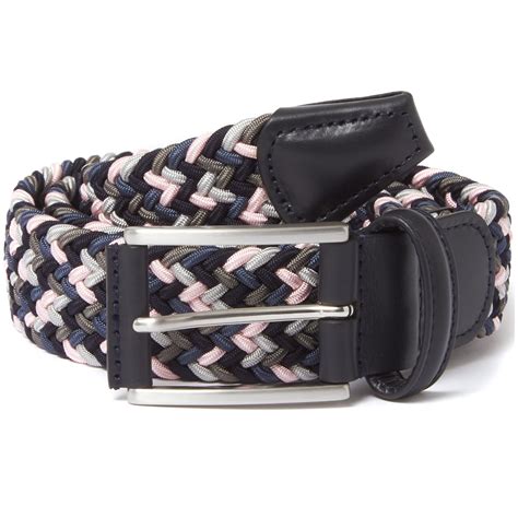 Anderson Belt S Multi Pink Grey Woven Belt B Ne Dandy Fellow