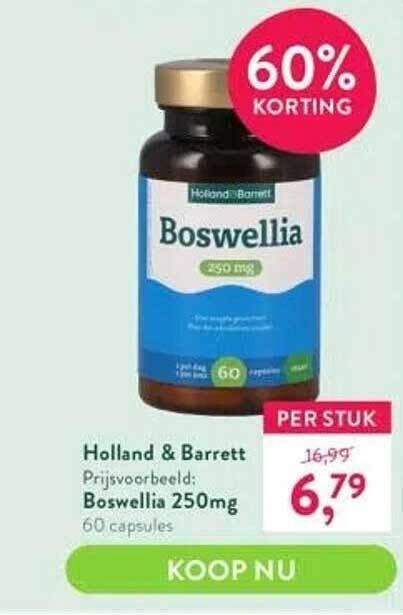 Holland Barrett Boswellia 250mg Aanbieding Bij Holland Barrett