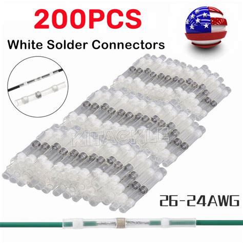 Pcs Awg Solder Seal Sleeve Heat Shrink Butt Wire Connectors