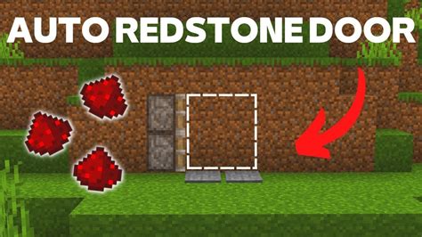 Easy Redstone Door Tutorial Minecraft Youtube