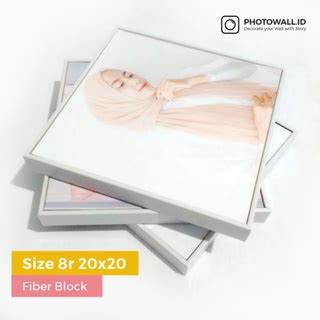 Jual Paket 4 Foto Cetak Foto Bingkai Fiber Block Tebal 8r 20x20cm