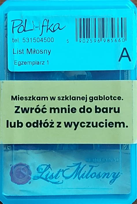 List miłosny Egz 1 Pub Polufka ul Leczkowa 18 Gdańsk Wrzeszcz