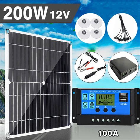 600W Watts Solar Panel Kit 100A 12V Battery Charger With Controller