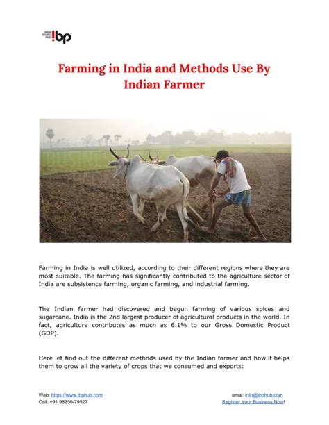 PPT - Farming in India and Methods Use By Indian Farmer PowerPoint ...