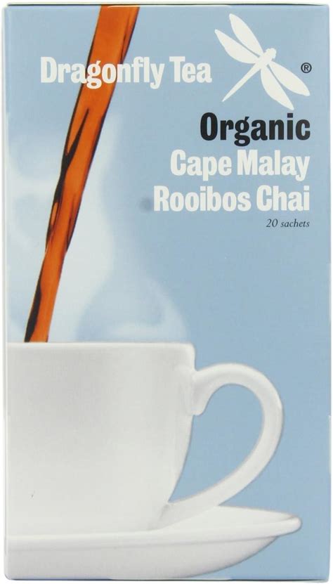 Dragonfly Cape Malay Rooibos Chai Tea Bags Organic 20 Count