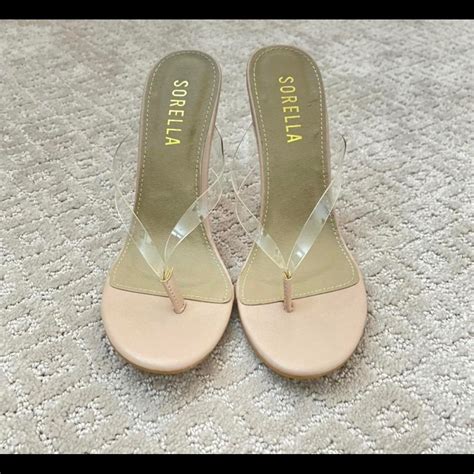 Nude Sorella Kim Perspex Heels Gem