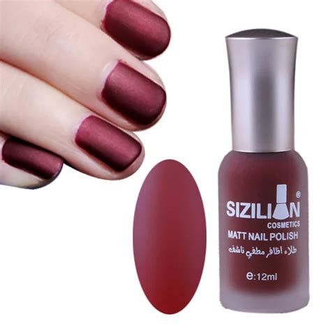 New 12ml Matte Dull Nail Polish Fast Dry Long lasting Nail Art Varnish ...