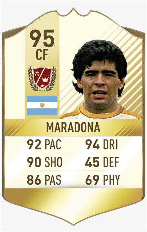 Maradona Fifa Cards 18 Legends Free Transparent Png Download Pngkey