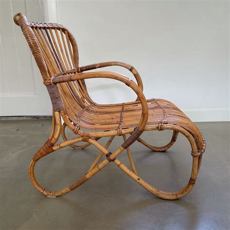 Rattan Lounge Chair By Rohé Noordwolde 1950s 206507