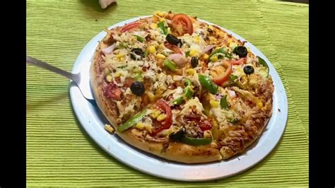 Dominos Style Veg Pizza Homemade Pizza Base Veggie Aggarwal Baking