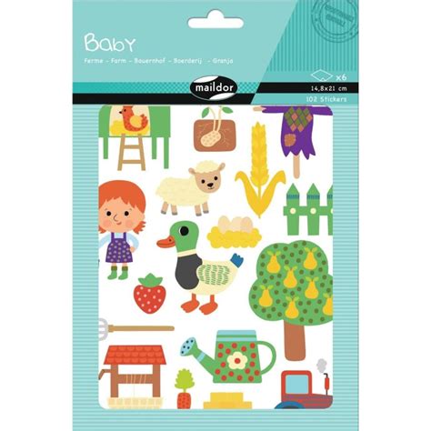 Sachet De Planches De Gommettes Baby La Ferme