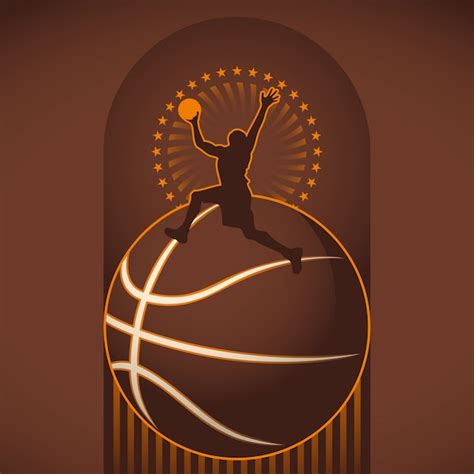 Fundo De Basquete Vetor Premium