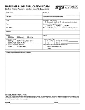 Hardship Application Form Fill And Sign Printable Template Online