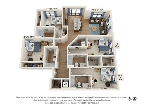 4 Bedroom Apartment Floor Plans