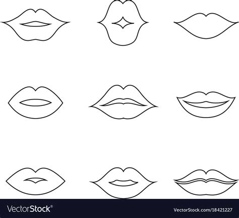 Lips Vector Line Art | Lipstutorial.org