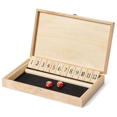 Buy Crobyi Shut The Box Dice Game With Numbers And Lid Wooden Board