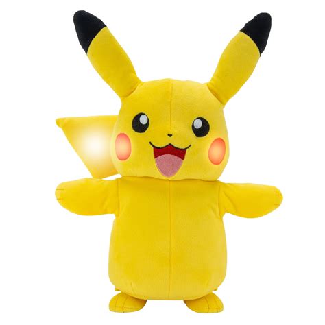 POKEMON Pikachu Electric Charge - 10 Inch Interactive Plush with Lights ...