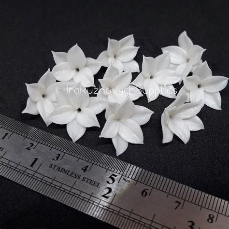 Pcs Lily Polymer Clay Flowers Polymer Clay Flower Bead Etsy Canada