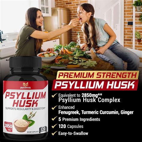 Psyllium Husk Capsules 2850mg Herbal Equivalent Fenugreek Turmeric Au Ebay