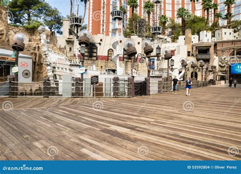 Treasure Island Boardwalk And Pirate Ship Editorial Stock Image Image