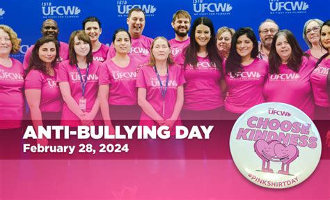 Pink Shirt Day 2024 UFCW 1518 Members Take A Stand Against Bullying In