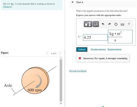 Solved The 2 0 Kg 5 2cm Diameter Disk Is Rotating As Shown Chegg