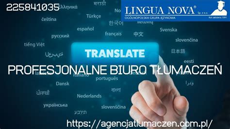 Profesjonalne biuro tłumaczeń Biuro Tłumaczeń Lingua Nova