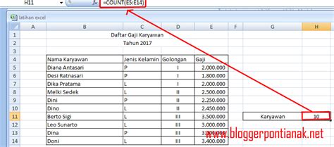 Cara Menghitung Jumlah Kolom Yang Terisi Di Excel Imagesee