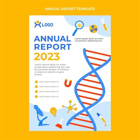 Free Vector Flat Design Science Annual Report