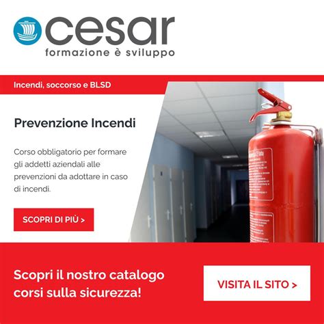 Corso Prevenzione Incendi CESAR Formazione Vicenza