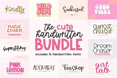 45+ Best Cute & Charming Fonts