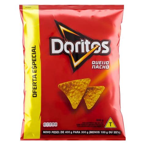 Salgadinho De Milho Queijo Nacho Doritos Pacote 300g Tateno Supermercado