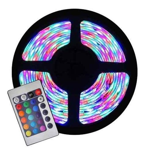 Fita Led Rgb 5050 Rolo 5m 300 Leds Prova D água Controle R 35 90