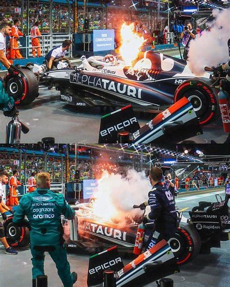 5 times F1 cars caught fire in the pit lane