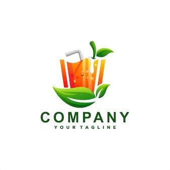 Premium Vector | Juice logo design vector illustrator