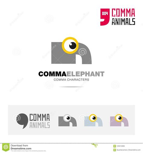 Elephant Animal Concept Icon Set And Modern Brand Identity Logo