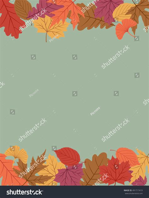 Colorful Autumn Leaves Border Frame Vector Stock Vector (Royalty Free ...