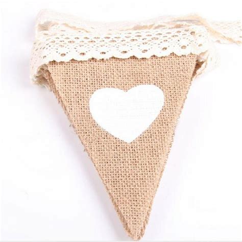 Jute Hessian Burlap Banner Bunting Banner 12pcs Triangle Etsy