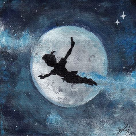 Another Disney Painting With A Moon Background That I Did Acrylic