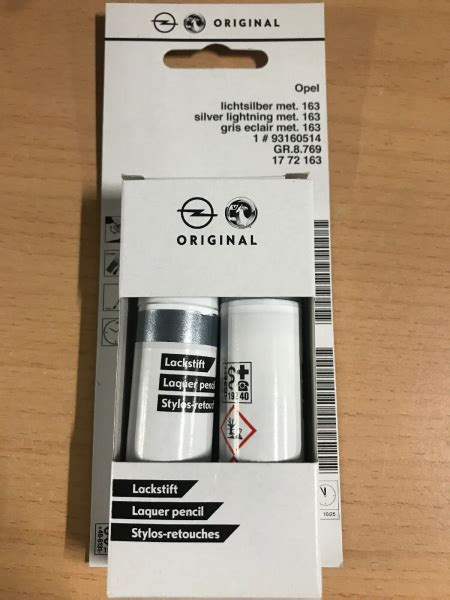 Original Opel Lackstift Set Lichtsilber Met Z163 2x 12ml Lack