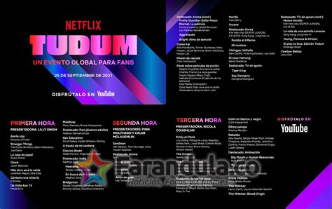 Cronograma Completo De TUDUM Primer Evento Global Para Fans De NETFLIX