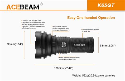 K Gt High Powered Flashlight Acebeam Official Store High Powered