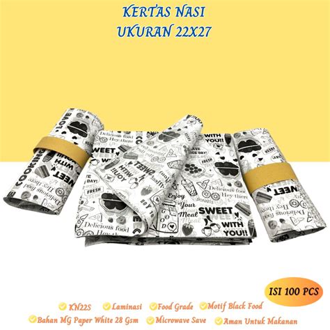 Jual Kertas Nasi KFC Kertas Nasi MCD Isi 100 Pcs KN22S Shopee Indonesia