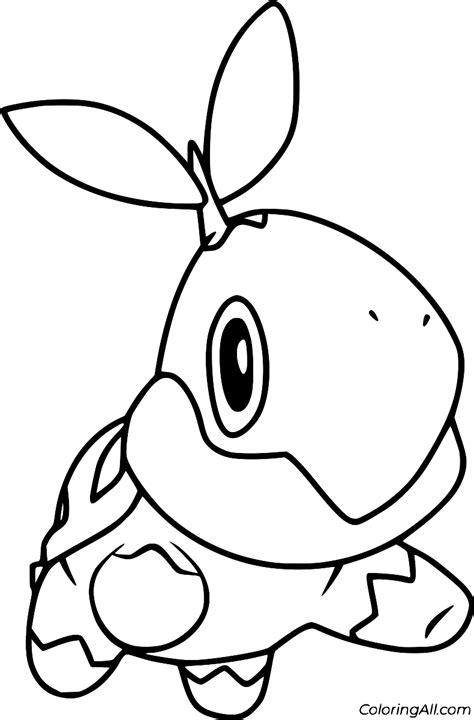 Cute Turtwig Coloring Page ColoringAll