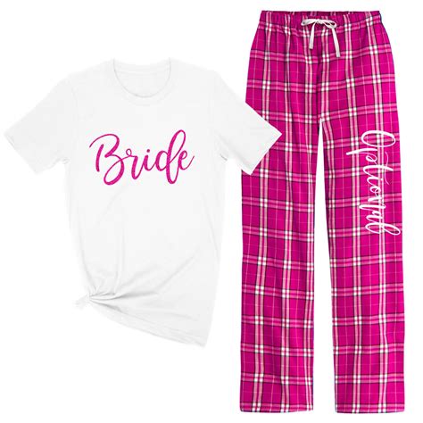 Bridal Party Pajamas Custom Bride And Bridesmaid Pjs Personalized Brides