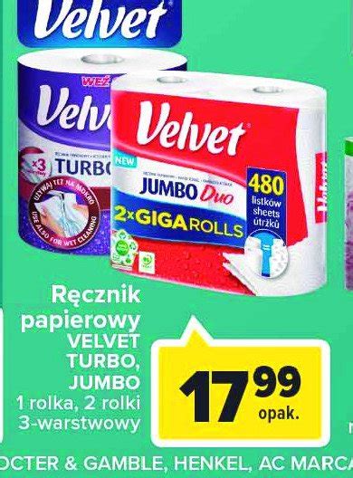 Ręcznik papierowy duo Velvet jumbo cena promocje opinie sklep