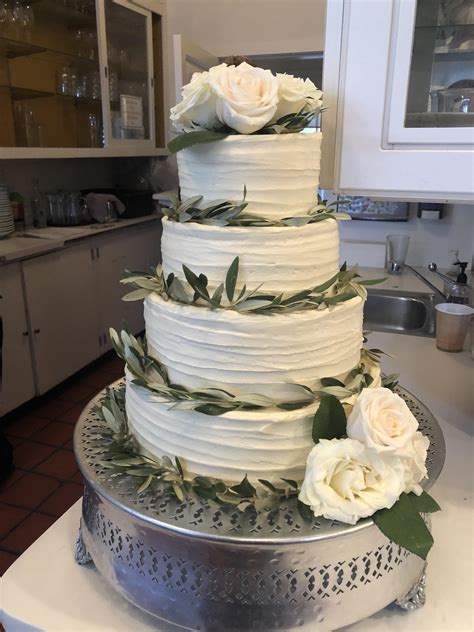 Rustic Horizontal Ruffle” Textured Wedding Cake I Made Tier 1and3