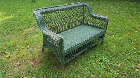 Antique Wicker Loveseat Circa 1920 Bar Harbor Settee Sofa Etsy