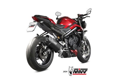 Scarico TRIUMPH STREET TRIPLE 765 R RS Mivv SR 1 Titanio Nero T 026